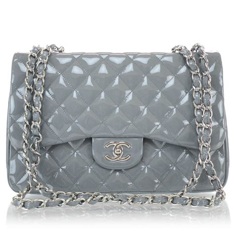 chanel grey bag quilted